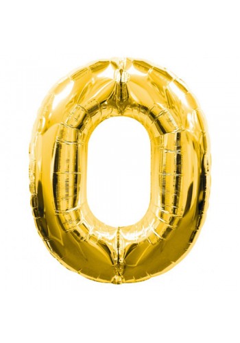 0 Rakamlı Folyo Balon Gold Renk  40 Inç