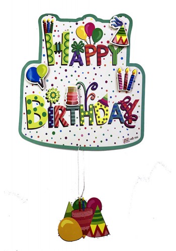 Happy Birthday Yazılı Asmalı 3d Doğum Günü Süslemesi
