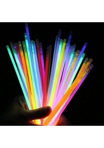 Karanlıkta Yanan Parlayan Fosforlu Glow  çubuk Bileklik 50 Adet