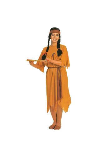 Kızılderili Prensesi Kostümü - Pocahantas Kostümü - Hintli Bayan Kostümü Yetişkin Boy