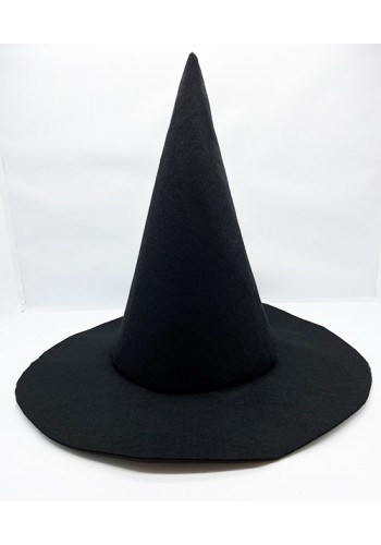 Siyah Renk Keçe Cadı şapkası 35x38 Cm