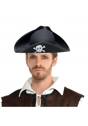 Siyah Renk Korsan Armalı Kaptan Jack Sparrow Korsan Denizci şapkası