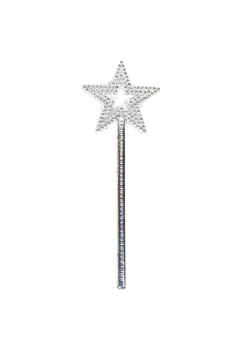 Yıldız Model Peri Asası Melek Asası Prenses Asası Metalize Gümüş Renk