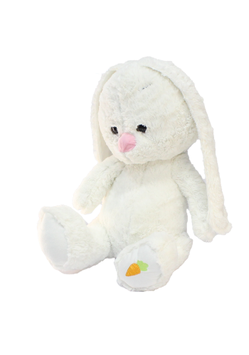 Uzun Kulaklı Beyaz Tavşan Peluş Oyuncak 40 cm