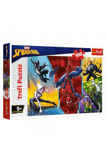 Trefl 100 Parça Puzzle Marvel Spiderman (41x27,5cm)